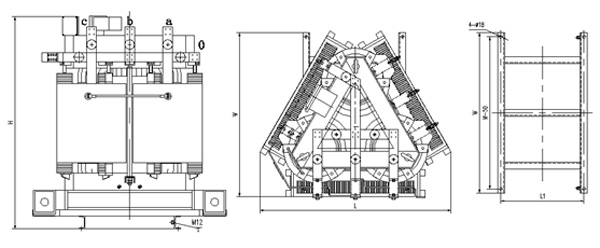 環氧樹脂澆注立體卷鐵心三相干式配電變壓器3